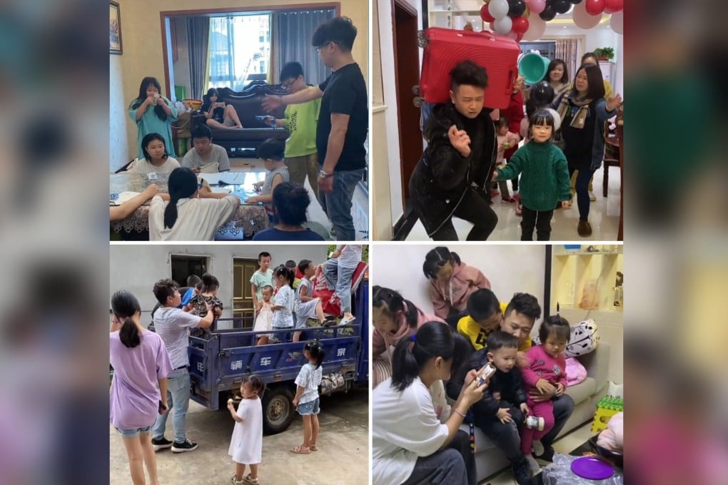 A Chinese uncle spent US$8,800 hosting 16 young relatives at home for 2 months and recorded key moments in a series of viral videos he posted online. Photo: SCMP composite