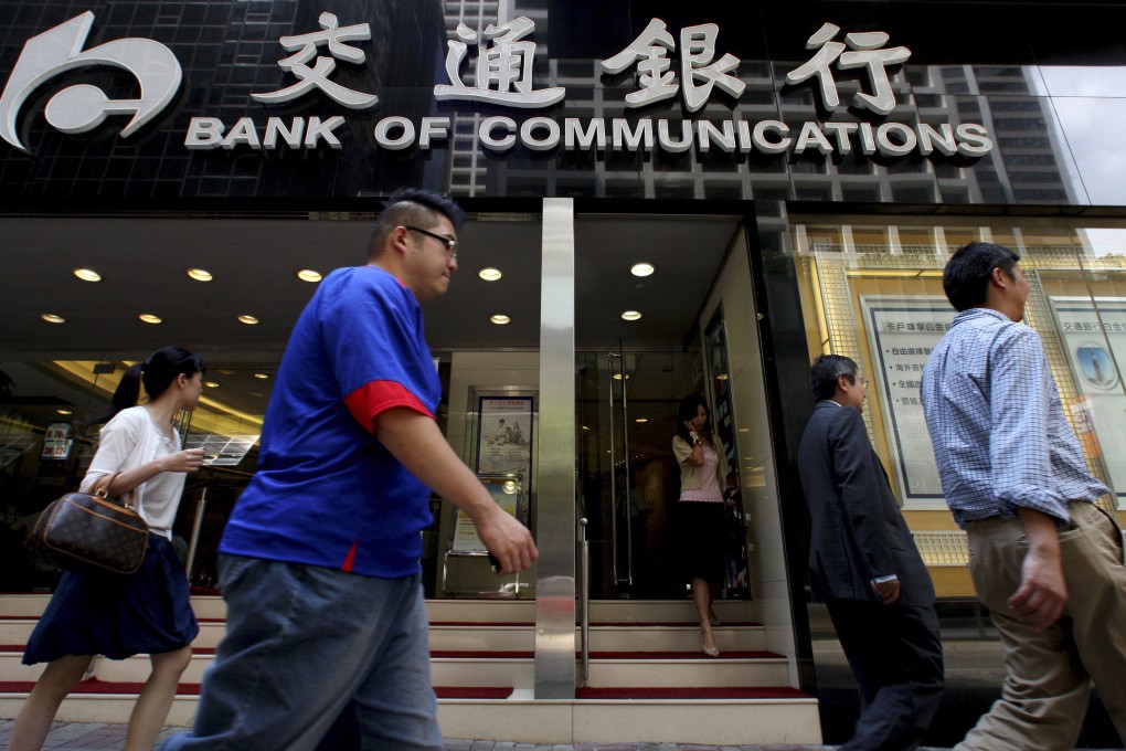 A Bank of Communications branch in Hong Kong. The bank says it has granted payment extensions worth US$393.4 million to some of its credit card customers. Photo: Reuters