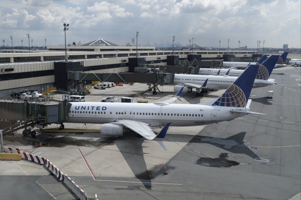 United Airlines is among three US carriers earlier hit by 
China’s “circuit-breaker” system. Photo: AP