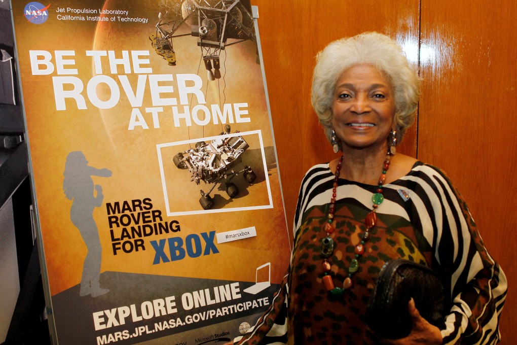 Nichelle Nichols, who played Uhura in the original Star Trek television series, poses at Nasa’s Jet Propulsion Lab in Pasadena, California in 2012. Photo: Reuters
