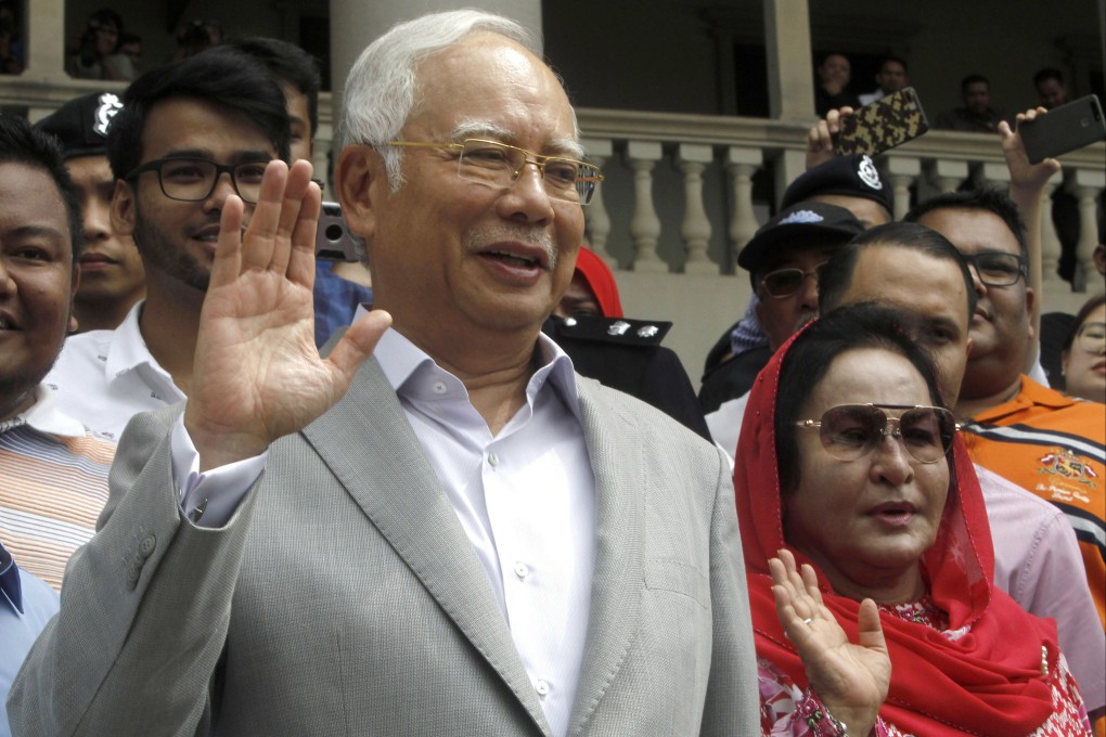 Former Malaysian prime minister Najib Razak with his wife Rosmah Mansor in Kuala Lumpur. File photo: AP