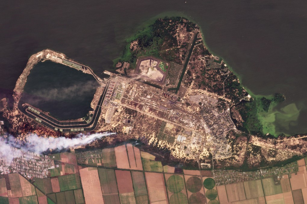 A team from the UN’s International Atomic Energy Agency is expected to visit the Russian-occupied Zaporizhzhia nuclear plant in Ukraine soon but more shelling was reported in the area overnight on Friday. Photo: Planet Labs PBC via AP