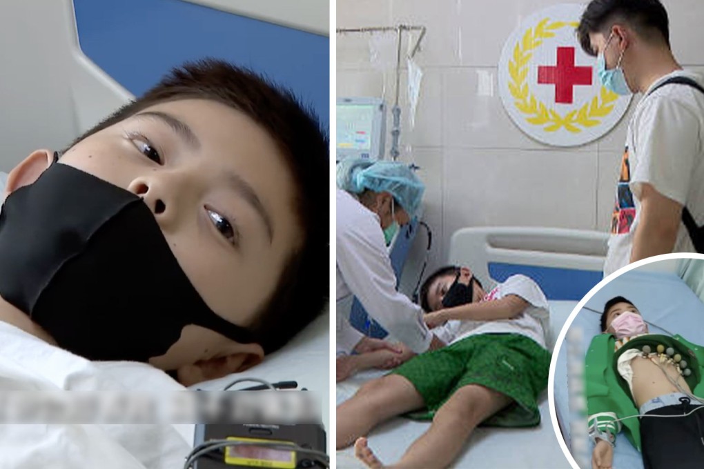 A little Chinese boy’s determination to save his mother from Leukemia after he was found to be the only suitable bone marrow donor has touched millions in China. Photo: SCMP composite