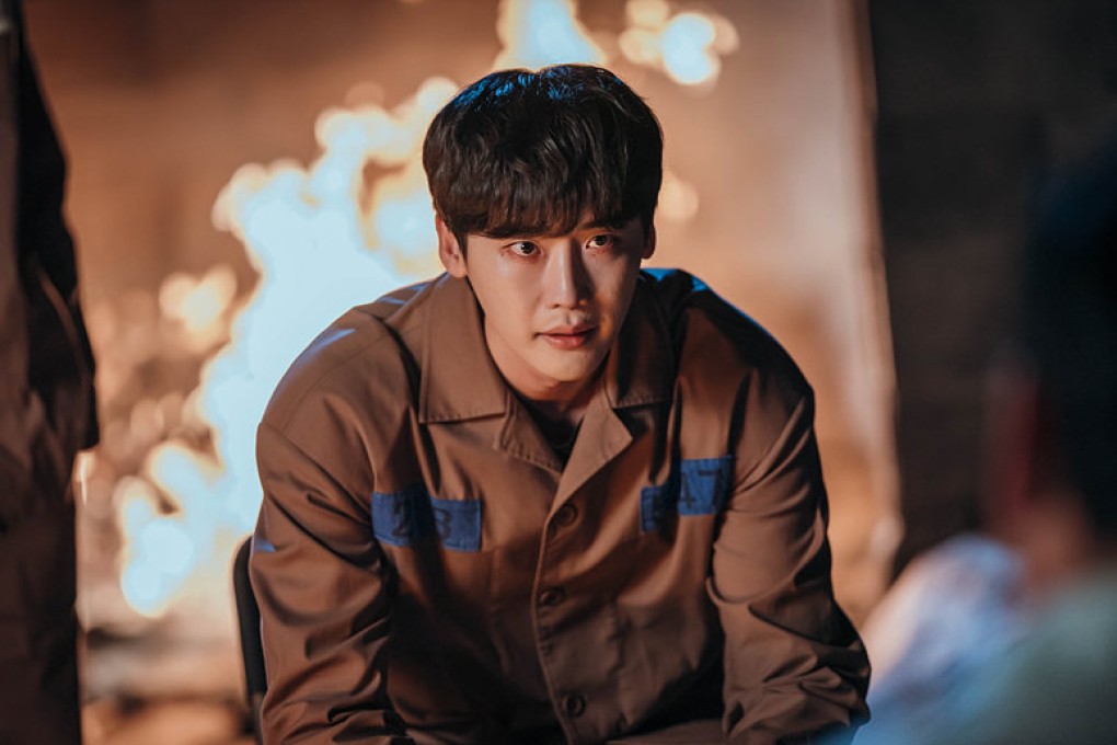 Lee Jong-suk as Park Chang-ho in a still from Disney+ crime drama Big Mouth. Im Yoon-ah co-stars as his wife, Go Mi-ho.