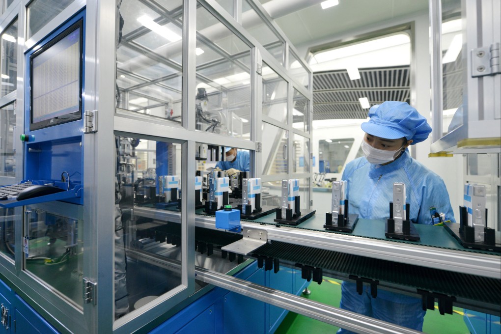 A lithium-ion battery production line for electric vehicles (EV) in Huzhou, Zhejiang province on August 28, 2018. Photo: Reuters
