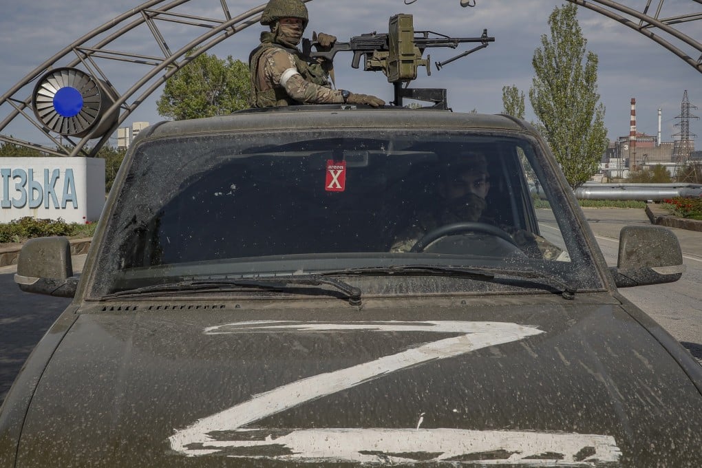 Russian servicemen on guard at the Zaporizhzhia Nuclear Power Station in Enerhodar, southeastern Ukraine in May. Photo: EPA-EFE/File