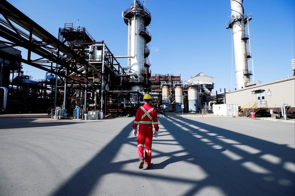 A Shell employee walks through the company’s Quest carbon capture and storage facility in Fort Saskatchewan, Canada. Many such projects are used for enhanced oil recovery. Photo: Reuters