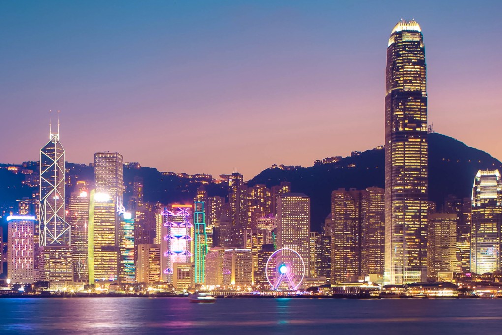 Hong Kong night skyline, Hong Kong view from Victoria Harbour. Photo: Shutterstock