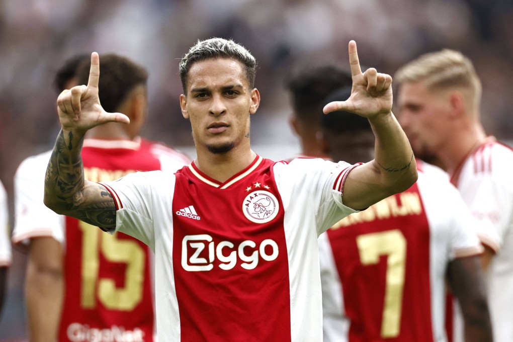 Manchester United have signed Brazil forward Antony from Ajax. Photo: AFP