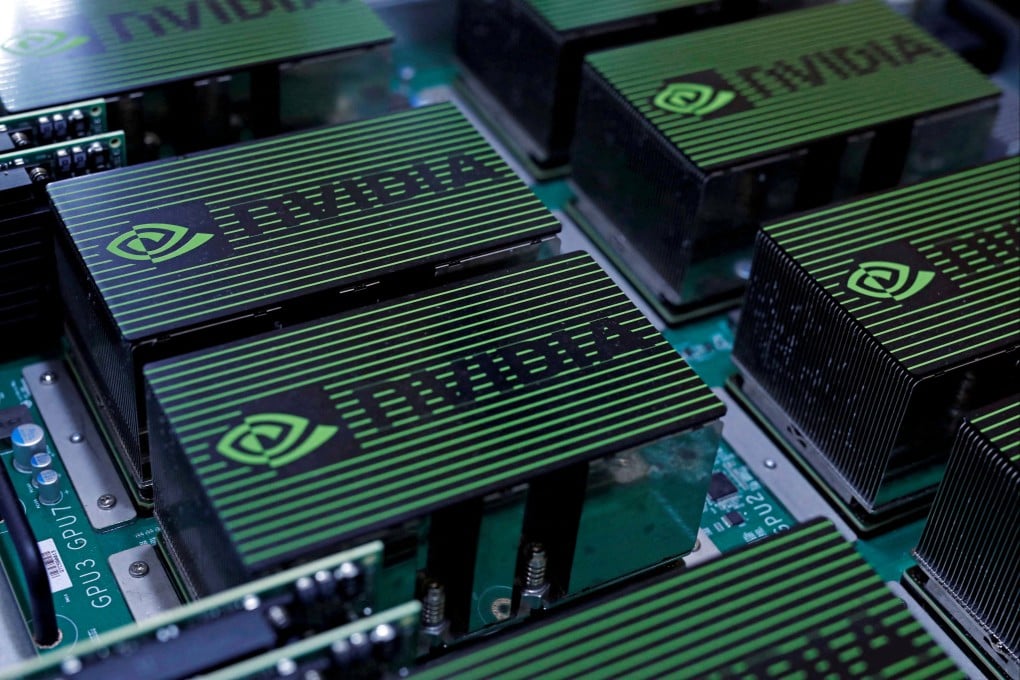 The Nvidia logo is seen on a circuit board at the Computex computer exhibition in Taipei, Taiwan May 30, 2017. Photo: Reuters