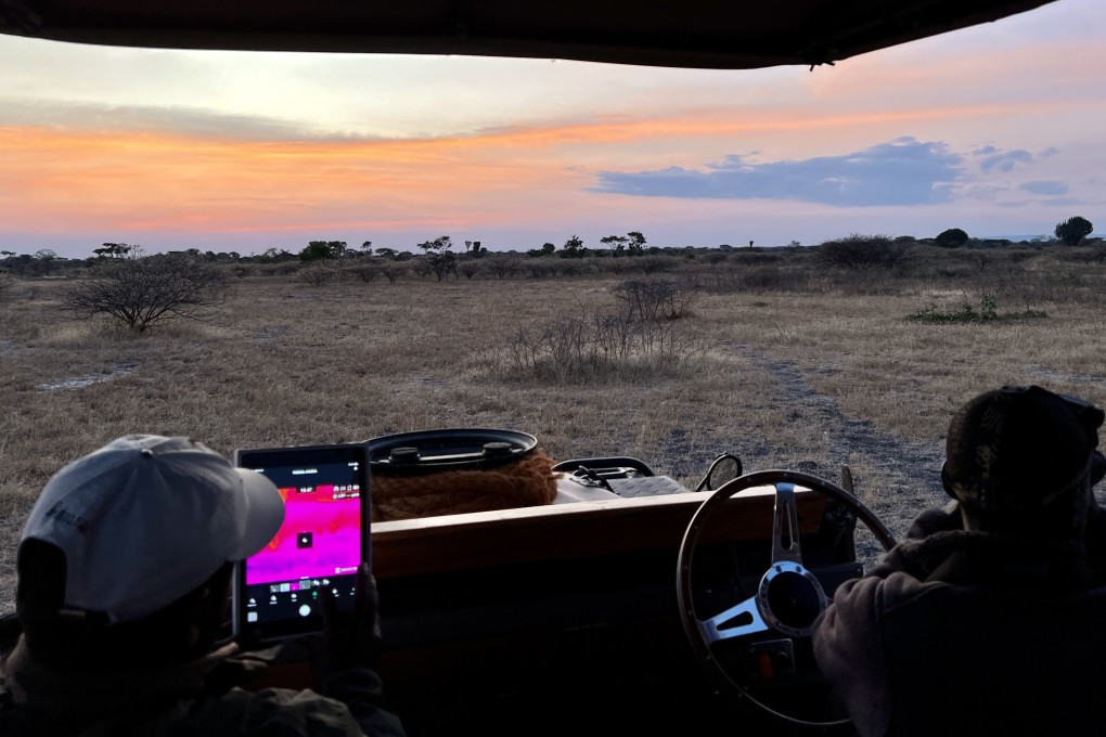 Guests use thermal-imaging technology to locate and identify nocturnal animals during the Usangu Expedition Camp safari experience, in a remote part of southern Tanzania’s Ruaha National Park, in Africa. Photo: Megan Eaves