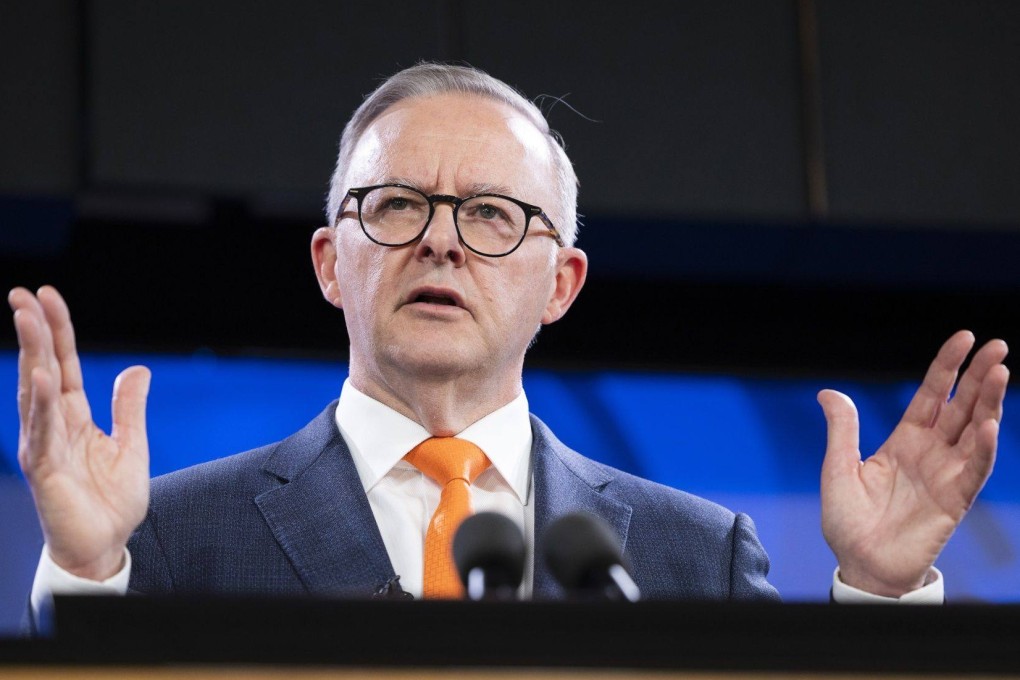 Anthony Albanese, Australia’s prime minister, speaks during an event at the National Press Club in Canberra. Photo: Bloomberg