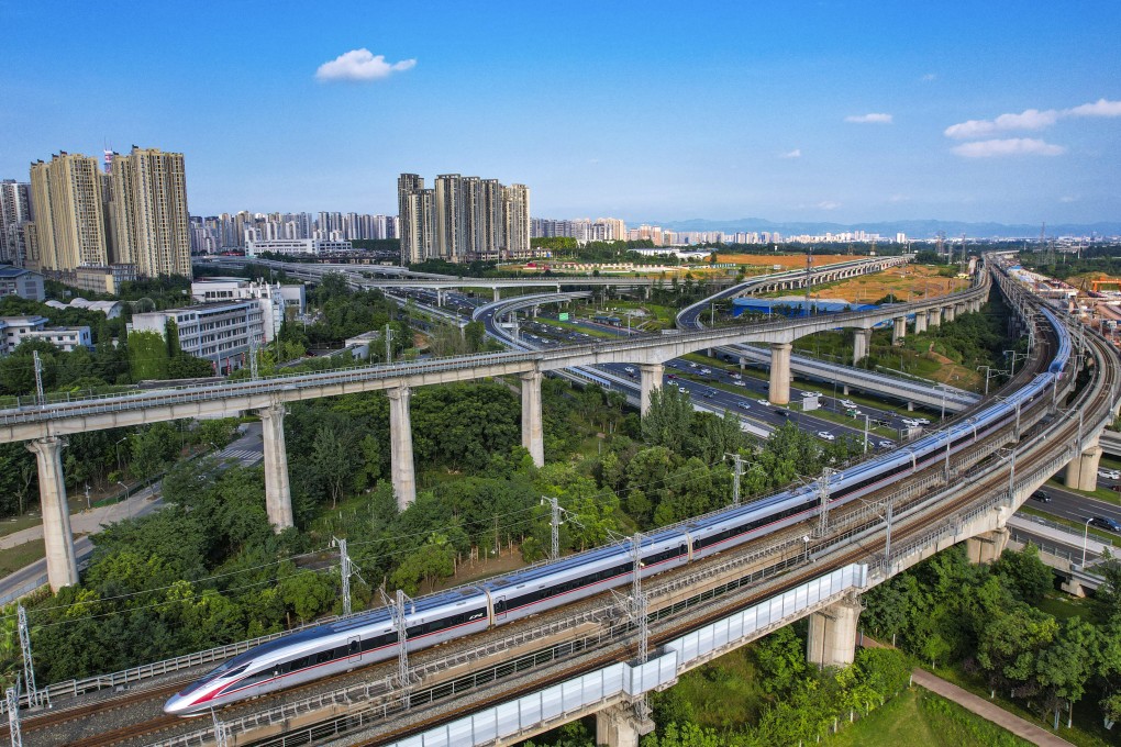 The country’s fastest trains can reach speeds of 350km/h, but a new model could raise this to 400km/h. Photo: XinHua