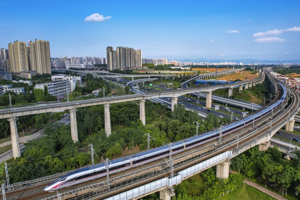 The country’s fastest trains can reach speeds of 350km/h, but a new model could raise this to 400km/h. Photo: XinHua