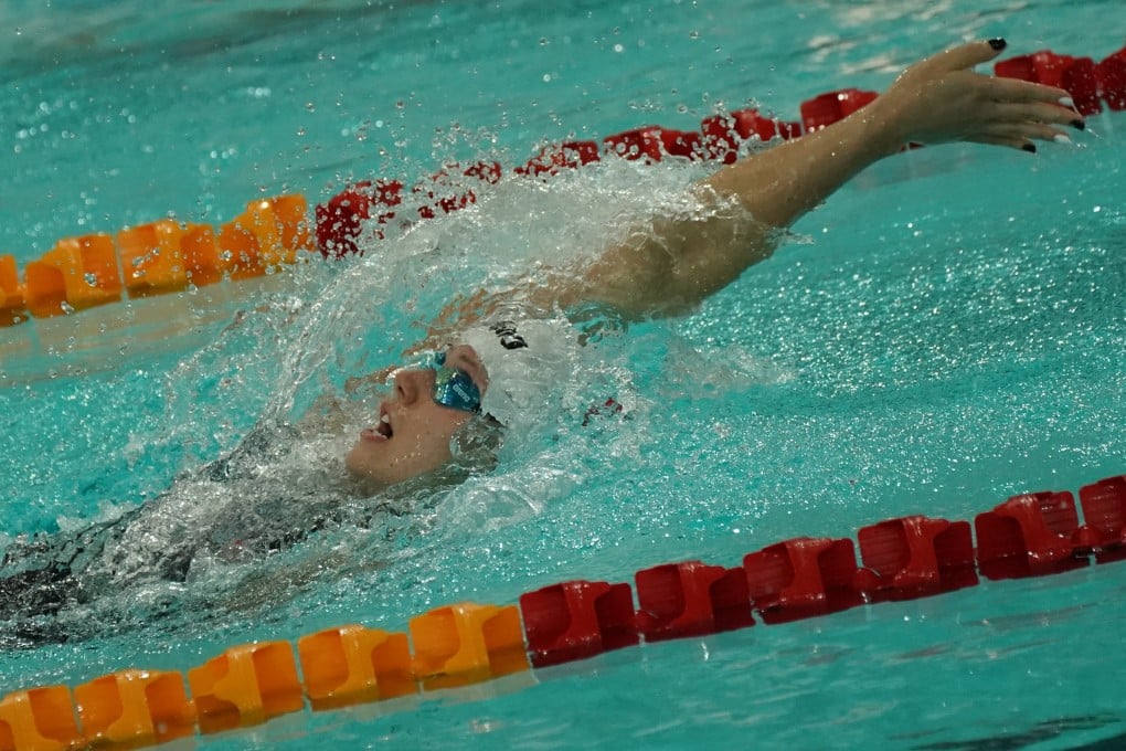 Siobhan Haughey in action in the individual medley at the time trial at Victoria Park Swimming Park. Photo: Felix Wong