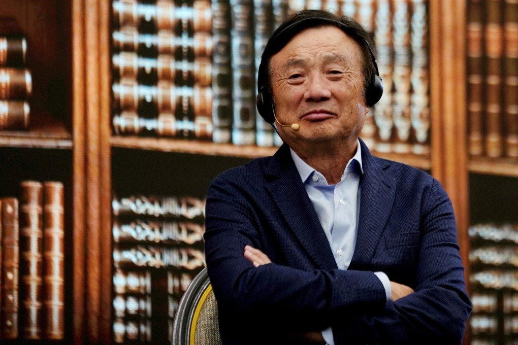 Huawei founder Ren Zhengfei attends a panel discussion at the company headquarters in Shenzhen, China. Photo: Reuters