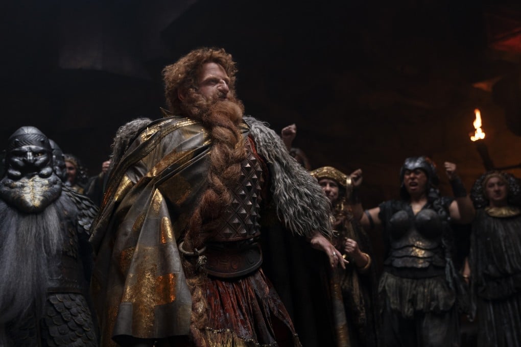 Owain Arthur as Prince Durin IV in a scene from The Lord of the Rings: The Rings of Power. Photo: AP