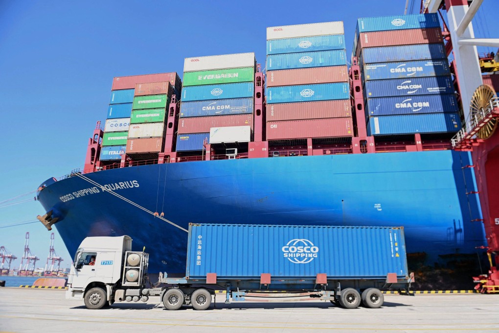 China’s exports grew by 7.1 per cent in August compared with a year earlier, while imports grew by 0.3 per cent last month, data released on Wednesday showed. Photo: AFP