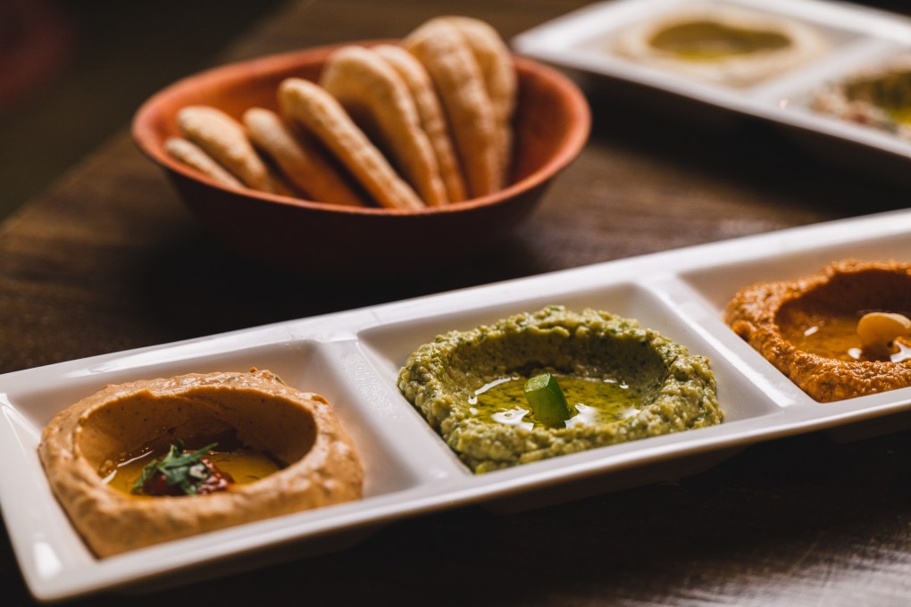 Hummus variations at Lamees Arabic restaurant in To Kwa Wan.  ‘The 50 Forgotten’ photography project by chef Edgard Sanuy covers little-known places to eat in Hong Kong and the people behind them. Photo: Edgard Sanuy