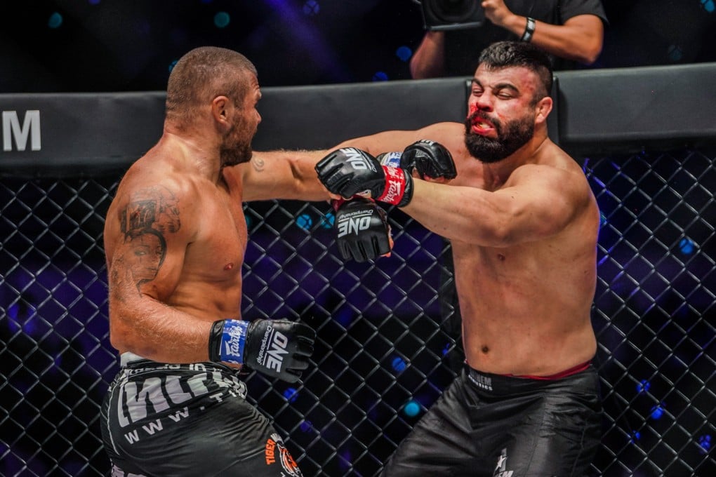 Anatoly Malykhin knocks out Amir Aliakbari. Photos: ONE Championship