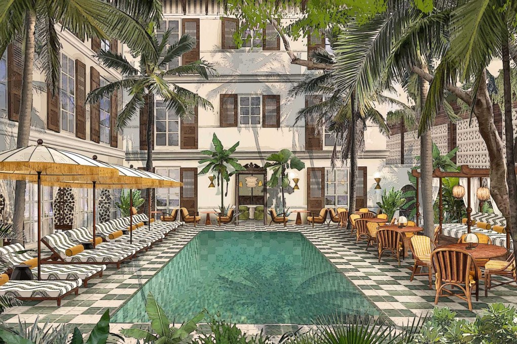 Private members club Soho House is opening its first premises in Southeast Asia in Bangkok, Thailand. Above: an artist’s impression of the pool garden at the club. Image: Soho House Bangkok