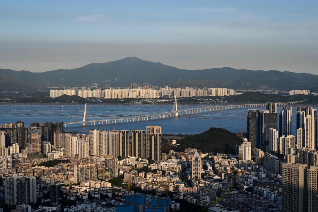 The Shenzhen Bay Bridge connecting Hong Kong and Shenzhen is seen in July this year. With its sound financial, logistical and legal infrastructure, Hong Kong is in a good position to facilitate links between the countries taking part in the Belt and Road Initiative and China. Photo: AFP