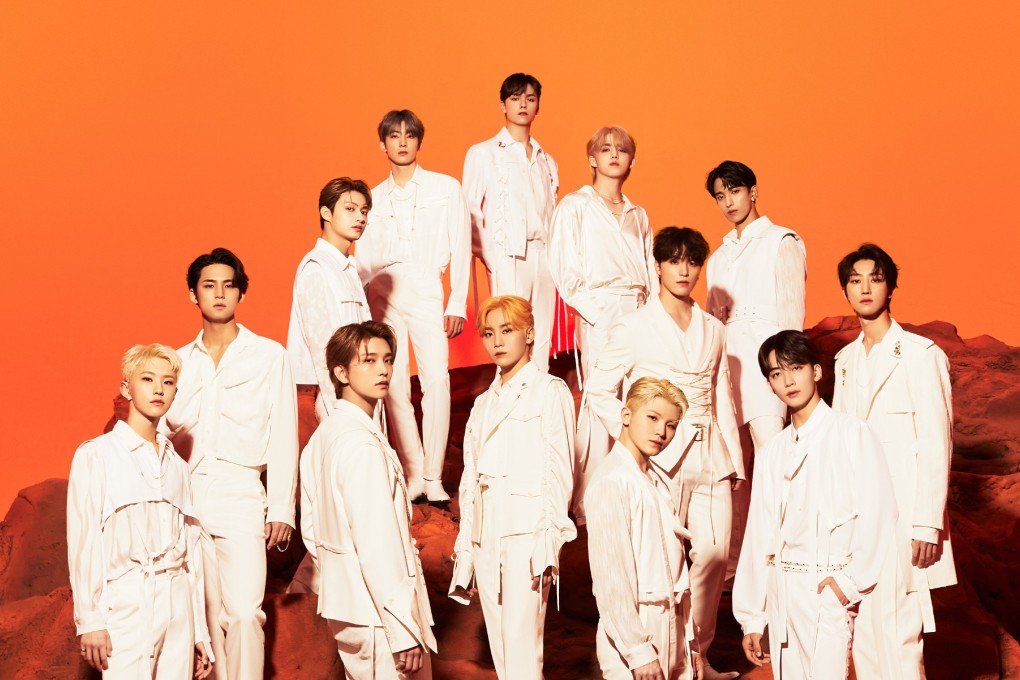 A promotional poster for Seventeen’s 2022 “Be the Sun” world tour. The group’s recent concerts in the US show how the 13 members have grown. Photo: Pledis Entertainment