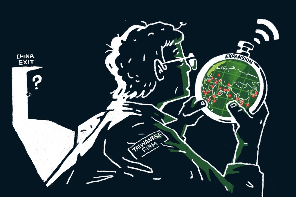 For many Taiwanese multinational firms, an expansion of their mainland China operations is “not on their radar”, but they are also not leaving. Instead, they are staying put while searching for new opportunities elsewhere. Illustration: Perry Tse