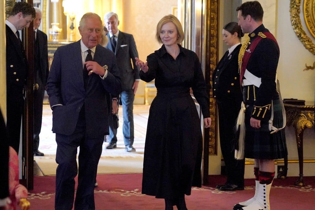 Britain’s King Charles has an audience with Prime Minister Liz Truss at Buckingham Palace, London on Saturday. Photo: AFP