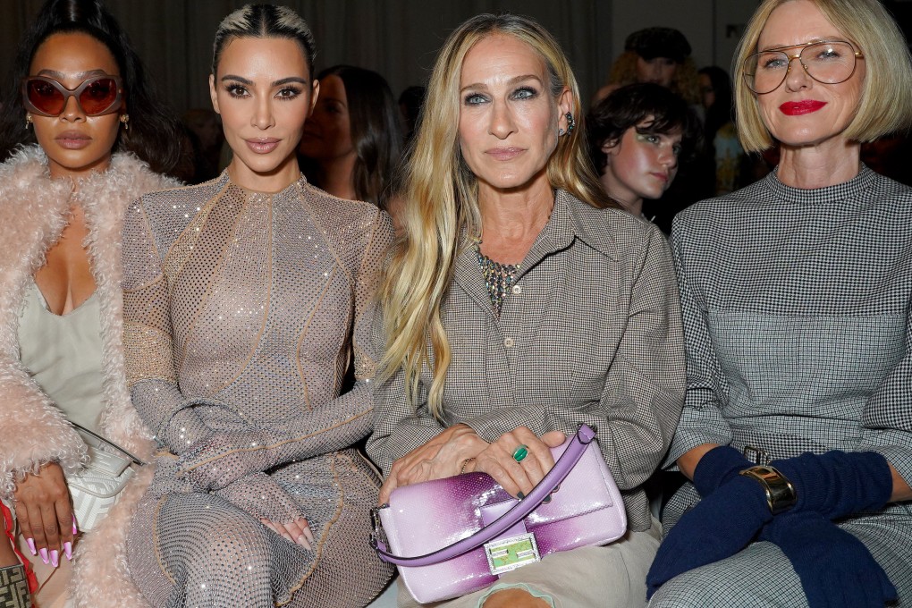 (From left) LaLa Anthony, Kim Kardashian, Sarah Jessica Parker and Naomi Watts at Fendi’s 25th anniversary celebration for the Baguette in New York. Photo: Getty Images