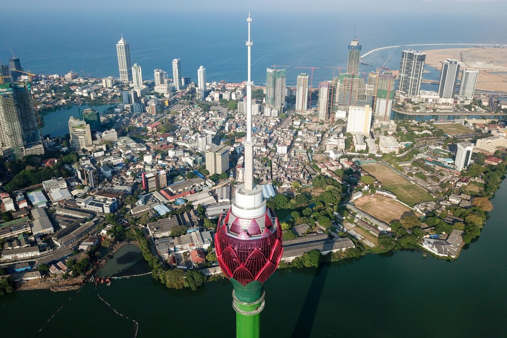 Under the Belt and Road Initiative, Sri Lanka and China signed the Lotus Tower agreement in 2012 to build the highest TV tower in South Asia. Photo: Xinhua/File