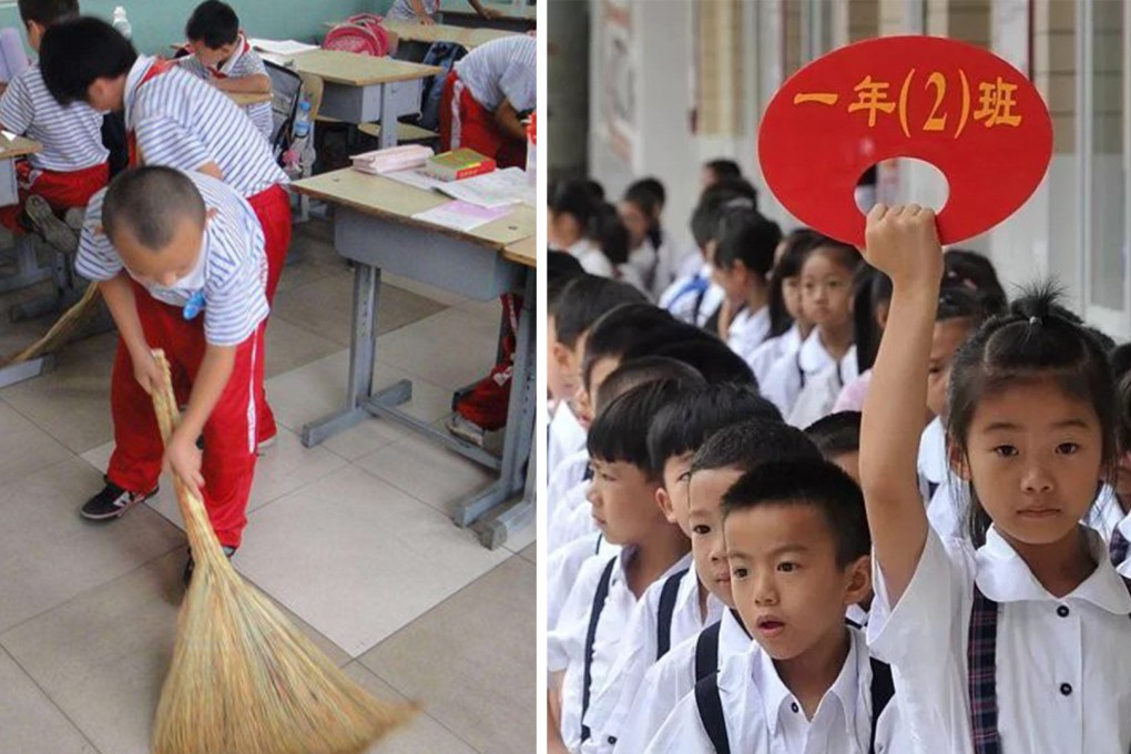A teacher in China is being praised after she decided to get creative when coming up with this year’s classroom jobs for her students. Photo: SCMP composite