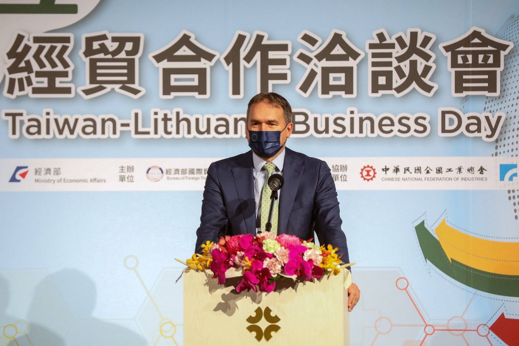 Paulius Lukauskas was appointed Lithuania’s first representative to Taiwan in August. Photo: AFP