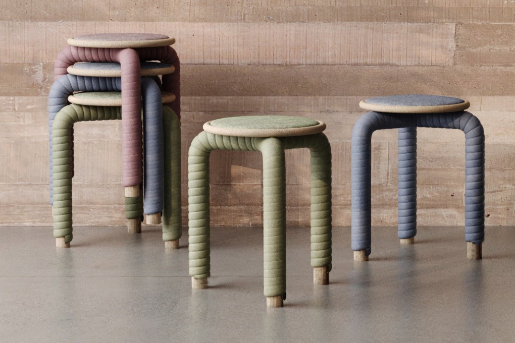 Designer Andreu Carulla’s stools made with recycled polystyrene feature at “N*thing Is Possible” at Singapore’s National Design Centre, opening September 16 and part of Singapore Design Week.