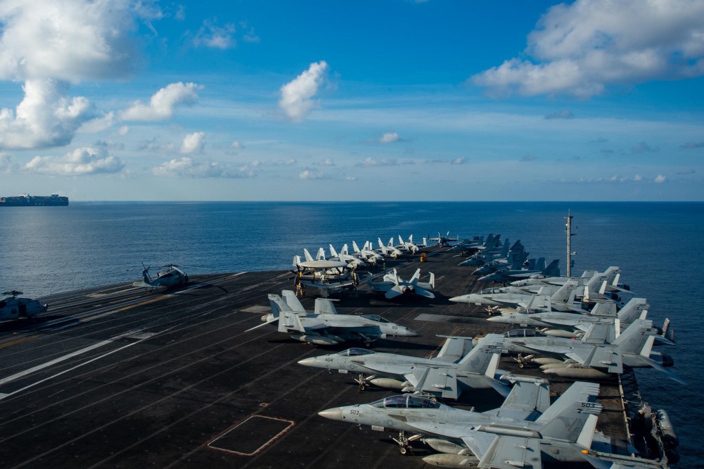 The US Navy’s aircraft carrier USS Ronald Reagan (CVN 76) steams through international waters. Photo: US Pacific Fleet