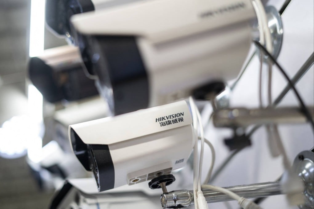 Hikvision cameras for sale at an electronics mall in Beijing. Photo: AFP