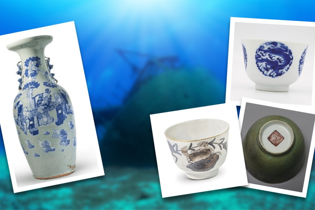 Chinese archaeologists recovered hundreds of artefacts from a famous shipwreck near Shanghai. Photo: SCMP composite