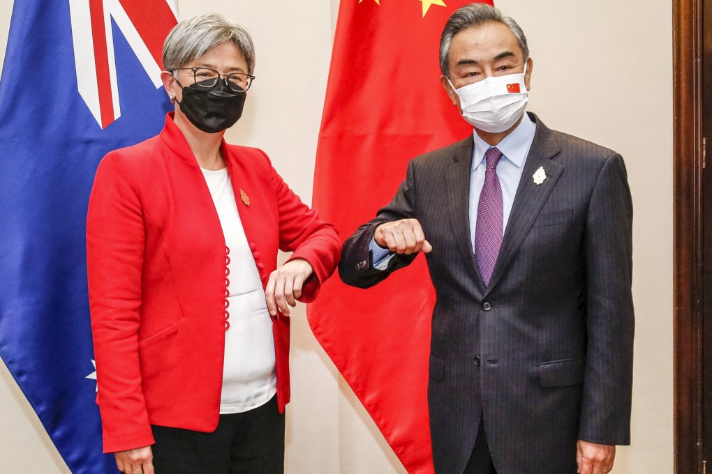 China’s Foreign Minister Wang Yi met with Australian counterpart Penny Wong on the sidelines of a Group of 20 meeting in Bali in July. Photo: AFP