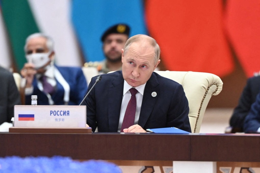 Russian President Vladimir Putin attends an extended-format meeting of heads of the Shanghai Cooperation Organisaation (SCO) at a summit in Samarkand, Uzbekistan. Photo: Reuters