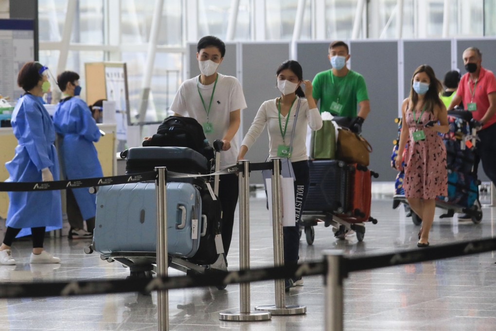 Health experts have suggested reducing the number of tests for travellers and limiting their movements under the vaccine pass as part of easing Hong Kong’s entry restrictions. Photo: Xiaomei Chen