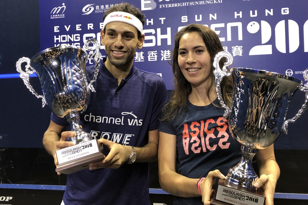 2018 Hong Kong Squash Open champions - Mohamed Elshorbagy and Joelle King. Photo: Hong Kong Squash