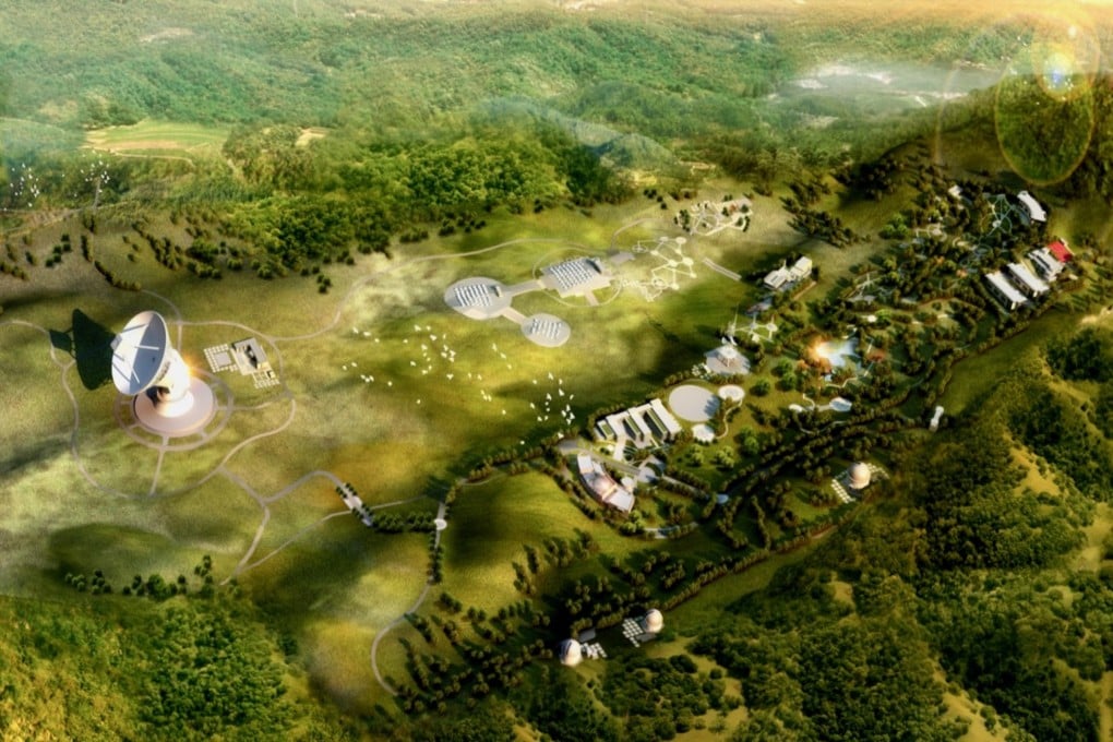 An artist’s impression of the Qitai 110-metre telescope, expected to take six years to complete in China’s western Xinjiang region. Photo: Handout