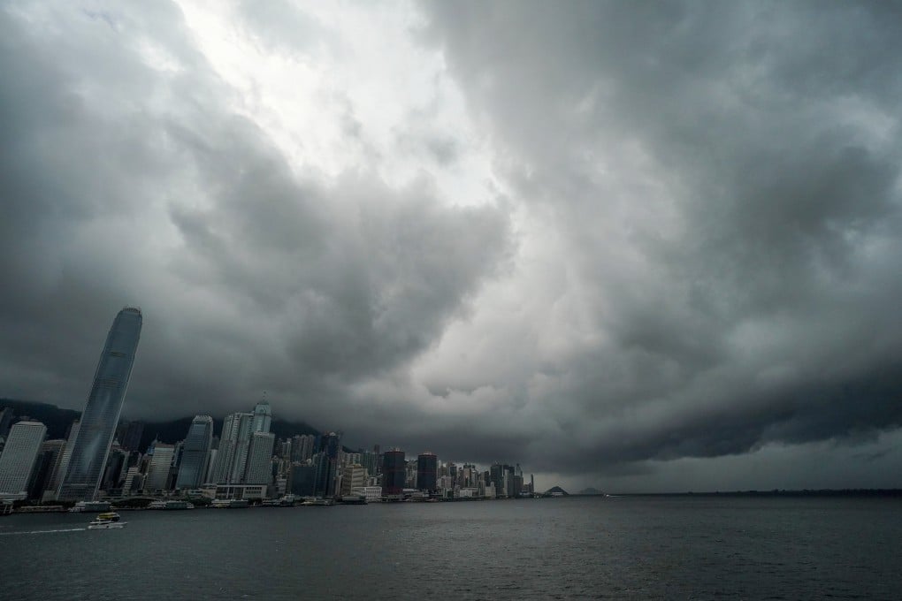 Storm clouds hovered over the Hong Kong skyline on 6 June 2022. Photo: Felix Wong