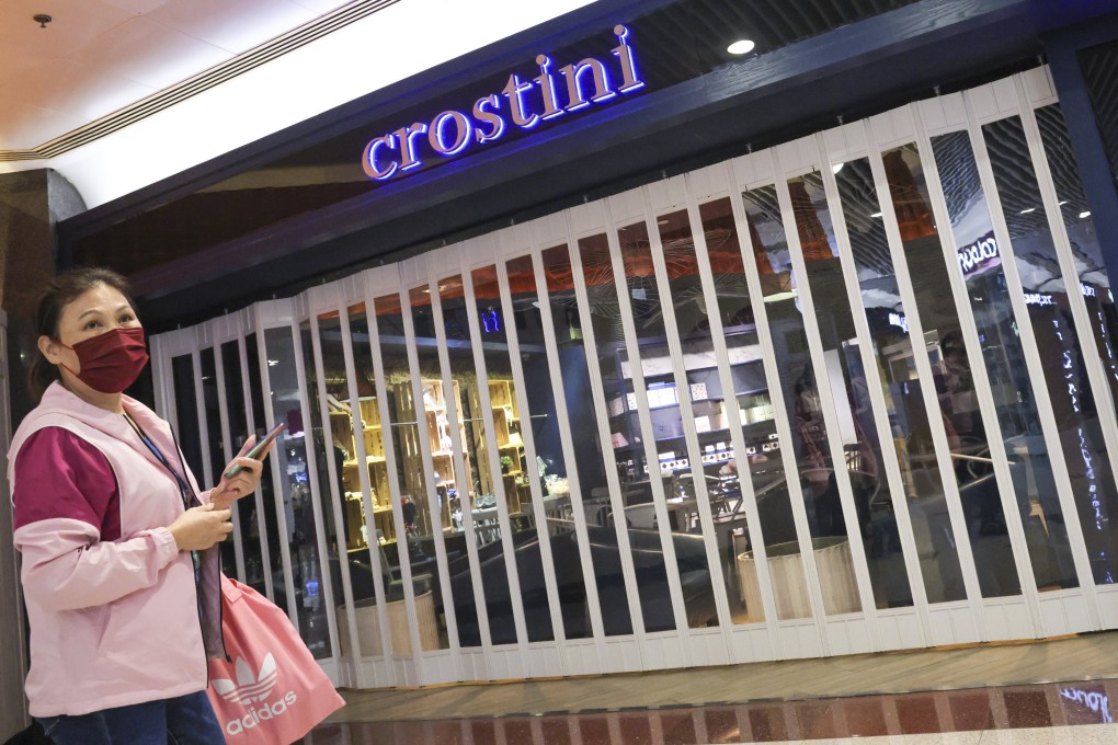 Crostini closed all 15 outlets without warning in mid-September. Photo: Jelly Tse