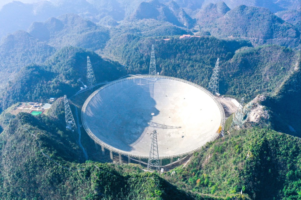 The observations were made using the FAST telescope in Guizhou province. Photo: Xinhua