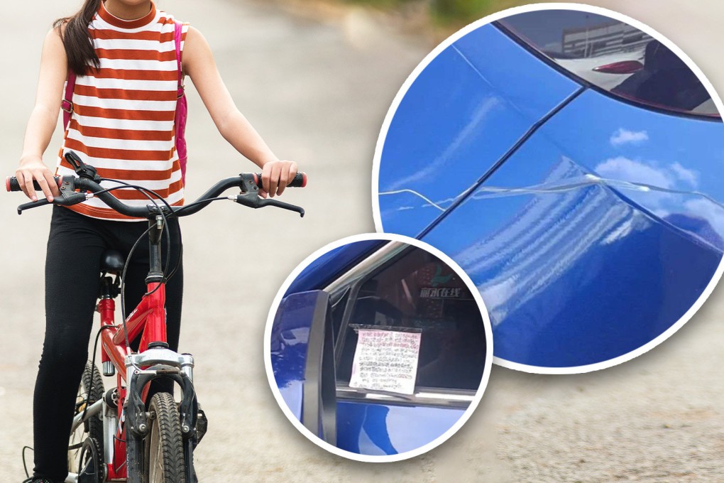 A man forgave a teenager for marking his car because she took responsibility for the accident. Photo: SCMP composite