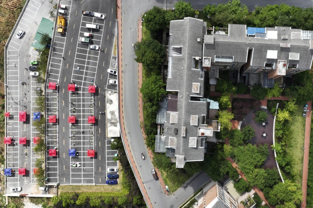 A Covid-19 community testing site in Guiyang, southwest China’s Guizhou province. Photo: Xinhua via AP