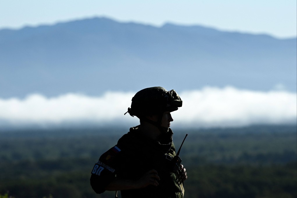 A Russian serviceman at the recent ‘Vostok-2022’ military exercises. Ukraine’s president said 55,000 Russian soldiers had already died in the war in Ukraine. File photo: AFP