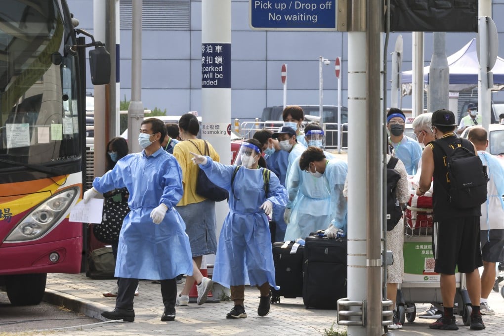 Passengers arriving at Hong Kong airport and being taken to designated quarantine hotels will soon be a thing of the past. Photo: K. Y. Cheng