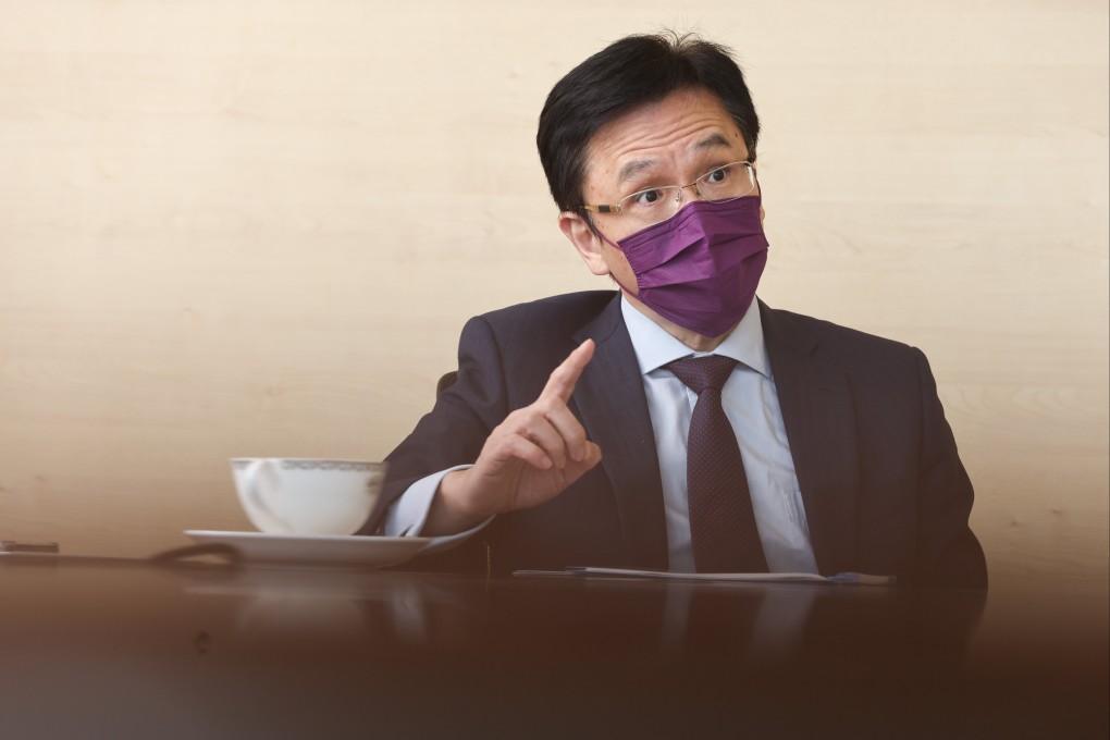 Secretary for Innovation, Technology and Industry Sun Dong outlines plans to boost Hong Kong’s innovation and technology sector. Photo: K. Y. Cheng.